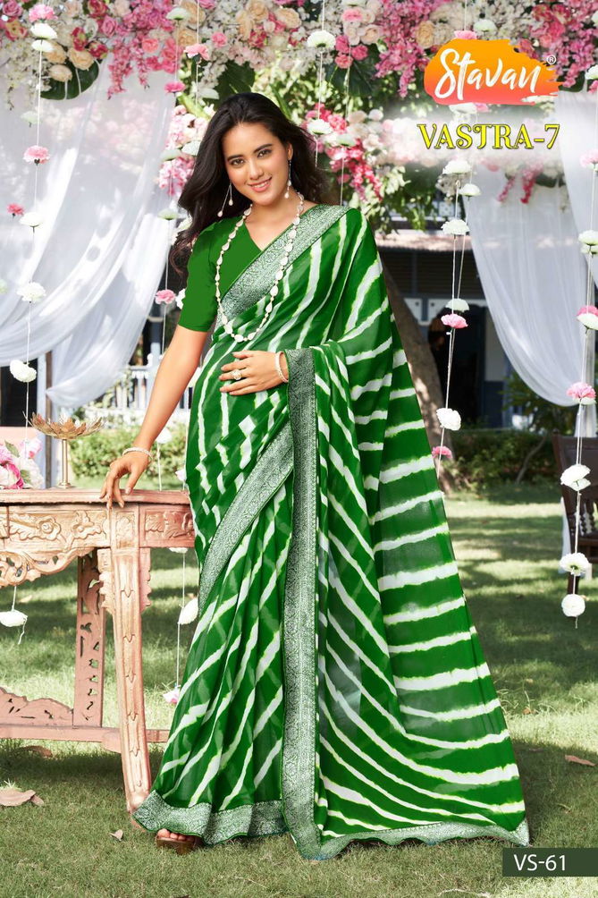 Vastra 7 By Stavan Printed Daily Wear Sarees Catalog
